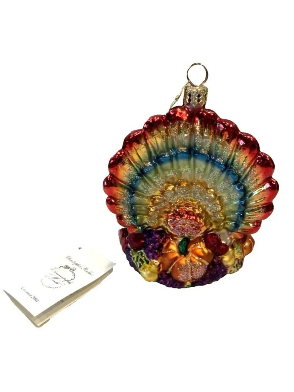 Christopher Radko Thanksgiving Spread Christmas Tree Ornament Collectible 2001